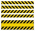 Caution tape grunge set vector design isolated on white