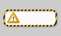 Caution tape warning banner frame