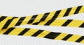 Caution tape warning isolated on background Royalty Free Stock Photo
