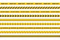 Caution tape with yellow and black stripes Royalty Free Stock Photo