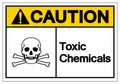 Caution Toxic Chemicals Symbol Sign, Vector Illustration, Isolate On White Background Label. EPS10