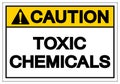 Caution Toxic Chemicals Symbol Sign, Vector Illustration, Isolate On White Background Label. EPS10