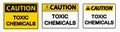 Caution Toxic Chemicals Symbol Sign On White Background