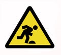 Caution, tripping hazard sign. Watch your steps Royalty Free Stock Photo