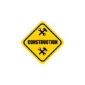Caution of under construction board design template Royalty Free Stock Photo