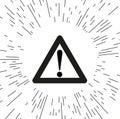 Caution vector icon Royalty Free Stock Photo