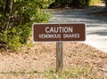 Caution Venomous Snakes Warning Sign