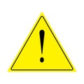 Caution warning road sign exclamation mark Royalty Free Stock Photo