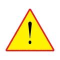 Caution warning road sign exclamation mark Royalty Free Stock Photo