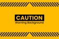 caution warning yellow background with black stripes Royalty Free Stock Photo