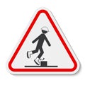 Caution Watch Your Step Sign On White Background Royalty Free Stock Photo