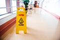 Caution wet floor