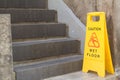 Caution wet floor Royalty Free Stock Photo