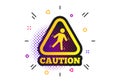 Caution wet floor icon. Human falling symbol. Vector Royalty Free Stock Photo