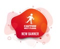 Caution wet floor icon. Human falling symbol. Vector Royalty Free Stock Photo