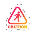 Caution wet floor icon. Human falling symbol. Vector Royalty Free Stock Photo