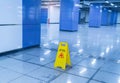 `Caution wet floor` sign Royalty Free Stock Photo