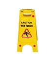 Caution wet floor sign isolated Royalty Free Stock Photo