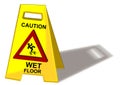 Caution Wet Floor Royalty Free Stock Photo