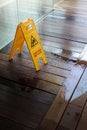 Caution wet floor sign