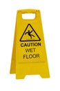 Caution wet floor sign Royalty Free Stock Photo