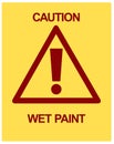 CAUTION wet paint