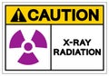 Caution X-Ray Radiation Symbol Sign, Vector Illustration, Isolate On White Background Label. EPS10 Royalty Free Stock Photo