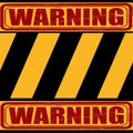 Caution, yellow - black sign says about the danger Royalty Free Stock Photo