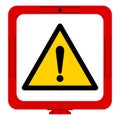 Caution yellow Sign,Vector Illustration, Isolate On White Background Label. EPS10 Royalty Free Stock Photo