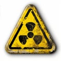 cautionary yellow triangle alerting to radioactivity risk, Generative AI Royalty Free Stock Photo