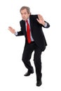 Cautious Business man Royalty Free Stock Photo