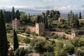 Cautiva and Infantas towers from the Generalife Royalty Free Stock Photo