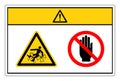 Cauton Rotating Paddles Will Crush Entangle Or Amputate Do Not Touch Symbol Sign, Vector Illustration, Isolate On White Background