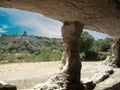 Cava d`ispica gymnasium cave in sicily italy