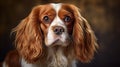 The Cavalier King Charles Spaniel\'s portrait radiates sweetness, capturing the breed\'s gentle expre