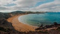 Cavalleria beach, abandoned paradise beaches in Menorca, a Spanish Mediterranean island, after the covid 19 coronavirus crisis