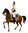 Cavalry soldiers, Cuirassier, Horse Royalty Free Stock Photo