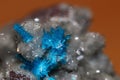 A beautiful and rare Cavansite mineral that forms sparkling blue crystals