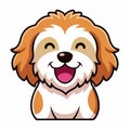 Cavapoo dog laughs kawaii Royalty Free Stock Photo