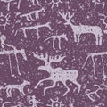 Cave art seamless pattern