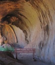 Cave at the base of the monolith, Uluru base walk