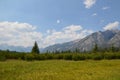 Cave and Basin trail view of Bow River valley Royalty Free Stock Photo