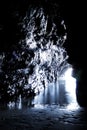 Cave in the beach called Praia das Catedrais in the north coast