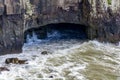 Cave being invaded by the sea