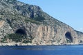 The cave at Cala Gonone on the island of Sardinia Royalty Free Stock Photo