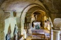 Cave church of Olleros de Pisuerga: In honor of Saints Justo and Pastor, it is a hermitage that goes back to the VII century Royalty Free Stock Photo