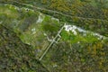 Cave city Mangup-Kale, near the city of Bakhchisaray, Crimea. Aerial shot