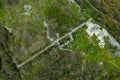 Cave city Mangup-Kale, near the city of Bakhchisaray, Crimea. Aerial top view