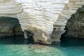 Cave on the coast of Gargano National park on Puglia Royalty Free Stock Photo