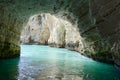 Cave on the coast of Gargano National park on Puglia Royalty Free Stock Photo